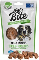 Фото - Корм для собак Brit Lets Bite Meat Snacks Chicken/Pork Slices 80 g 