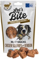 Фото - Корм для собак Brit Lets Bite Meat Snacks Chicken Squares/Venison 80 g 