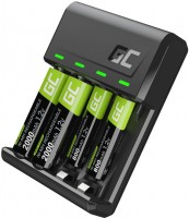 Фото - Зарядка аккумуляторных батареек Green Cell VitalCharger + 2xAA 2000 mAh + 2xAAA 800 mAh 