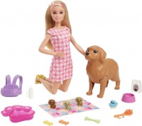 Фото - Кукла Barbie Doll And And Newborn Pups Playset With Dog HCK75 