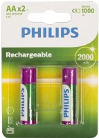 Фото - Аккумулятор / батарейка Philips Rechargeable 2xAA 2000 mAh 