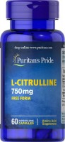 Фото - Аминокислоты Puritans Pride L-Citrulline 750 mg 60 cap 