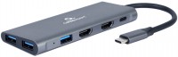 Фото - Картридер / USB-хаб Cablexpert A-CM-COMBO3-01 