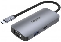 Фото - Картридер / USB-хаб Unitek uHUB P5 Trio 5-in-1 USB-C Hub with MST Triple Monitor and 100W Power Delivery 