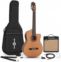 Фото - Гитара Gear4music Deluxe Single Cutaway Classical Electro Guitar 15W Amp Pack 