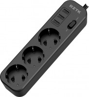 Фото - Сетевой фильтр / удлинитель RZTK Power Strip 3+3 USB-A 