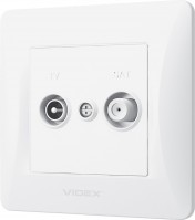 Фото - Розетка Videx VF-BNSK2TVSATE-W белый