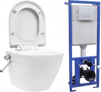 Фото - Инсталляция для туалета VidaXL Wall Hung Rimless Toilet with Concealed Cistern 3055348 