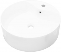 Фото - Умывальник VidaXL Ceramic Bathroom Sink Basin Faucet 141938 465 мм