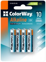 Фото - Аккумулятор / батарейка ColorWay Alkaline Power  4xAAA