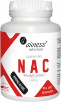 Фото - Аминокислоты Aliness NAC 500 mg 100 cap 