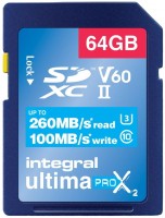 Фото - Карта памяти Integral UltimaPro X2 SDXC UHS-II U3 V60 64 ГБ