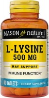 Фото - Аминокислоты Mason Natural L-Lysine 500 mg 100 tab 