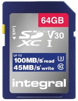 Фото - Карта памяти Integral High Speed SD V30 UHS-I U3 100MB/s 64 ГБ