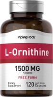 Фото - Аминокислоты PipingRock L-Ornithine 1500 mg 120 cap 