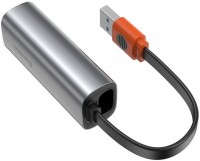 Фото - Картридер / USB-хаб BASEUS Steel Cannon Series USB A & Type-C Bidirectional Gigabit LAN Adapter 