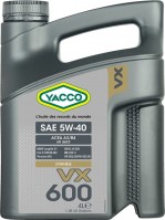 Моторное масло Yacco VX 600 5W-40 4 л