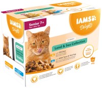 Фото - Корм для кошек IAMS Delights Senior Land&Sea Collection in Gravy  12 pcs