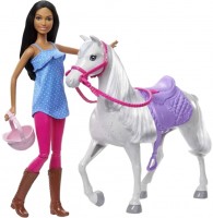 Фото - Кукла Barbie Doll And Horse With Saddle HCJ53 