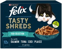 Фото - Корм для кошек Felix Tasty Shreds Fish Selection in Gravy 12 pcs 