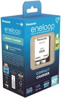 Фото - Зарядка аккумуляторных батареек Panasonic Compact Charger + Eneloop 2xAA 2000 mAh 