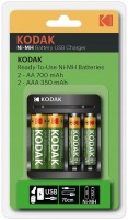 Фото - Зарядка аккумуляторных батареек Kodak Battery USB Charger + 2xAA 700 mAh + 2xAAA 350 mAh 