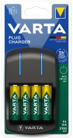 Фото - Зарядка аккумуляторных батареек Varta Plug Charger 57647 + 4xAA 2100 mAh 