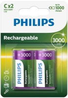 Фото - Аккумулятор / батарейка Philips 2xC 3000 mAh 