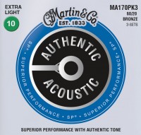 Фото - Струны Martin Authentic Acoustic SP Bronze 10-47 (3-Pack) 