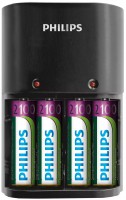 Фото - Зарядка аккумуляторных батареек Philips MultiLife Charger + 4xAA 2100 mAh 