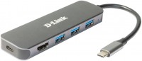 Картридер / USB-хаб D-Link DUB-2333/A1A 