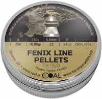 Фото - Пули и патроны Coal Fenix Line 5.5 mm 1.10 g 250 pcs 