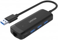 Фото - Картридер / USB-хаб Unitek uHUB Q4+ 4-in-1 Powered USB 3.0 Ethernet Hub 