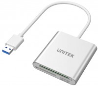 Фото - Картридер / USB-хаб Unitek USB 3.0 3-Port Memory Card Reader 