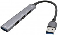 Фото - Картридер / USB-хаб i-Tec USB 3.0 Metal HUB 1x USB 3.0 + 3x USB 2.0 