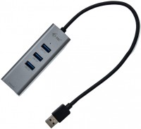 Фото - Картридер / USB-хаб i-Tec USB 3.0 Metal HUB 3 Port + Gigabit Ethernet Adapter 