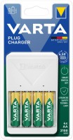 Фото - Зарядка аккумуляторных батареек Varta Plug Charger 57657 + 4xAA 2100 mAh 