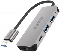 Фото - Картридер / USB-хаб Sitecom USB-A to USB-A + USB-C Hub CN-399 