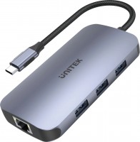 Фото - Картридер / USB-хаб Unitek uHUB N9+ 9-in-1 USB-C Ethernet Hub with HDMI, 100W Power Delivery and Dual Card Reader 