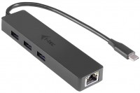Фото - Картридер / USB-хаб i-Tec USB-C Slim Passive HUB 3 Port + Gigabit Ethernet Adapter 