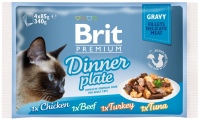 Фото - Корм для кошек Brit Premium Dinner Plate Gravy Pouch 4 pcs 