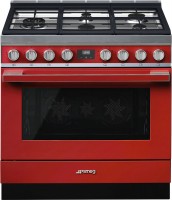 Фото - Плита Smeg Portofino CPF36UGMR красный