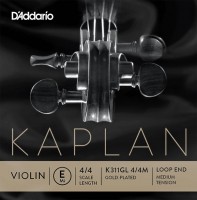 Фото - Струны DAddario Kaplan Gold-Plated Violin E String Loop End Medium 