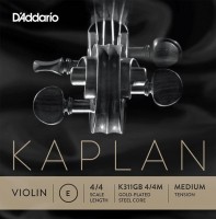 Фото - Струны DAddario Kaplan Gold-Plated Violin E String Ball End Medium 