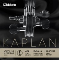 Фото - Струны DAddario Kaplan Golden Spiral Solo Violin E String Loop End Heavy 