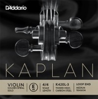 Фото - Струны DAddario Kaplan Golden Spiral Solo Violin E String Loop End Medium 