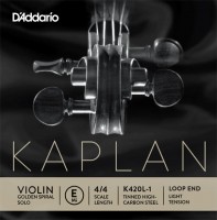 Фото - Струны DAddario Kaplan Golden Spiral Solo Violin E String Loop End Light 