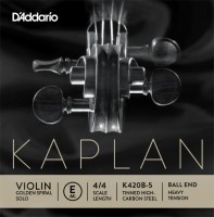 Фото - Струны DAddario Kaplan Golden Spiral Solo Violin E String Ball End Heavy 