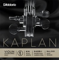 Фото - Струны DAddario Kaplan Golden Spiral Solo Violin E String Ball End Light 