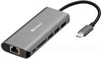 Фото - Картридер / USB-хаб Sandberg USB-C Dock HDMI+LAN+SD+USB100W 